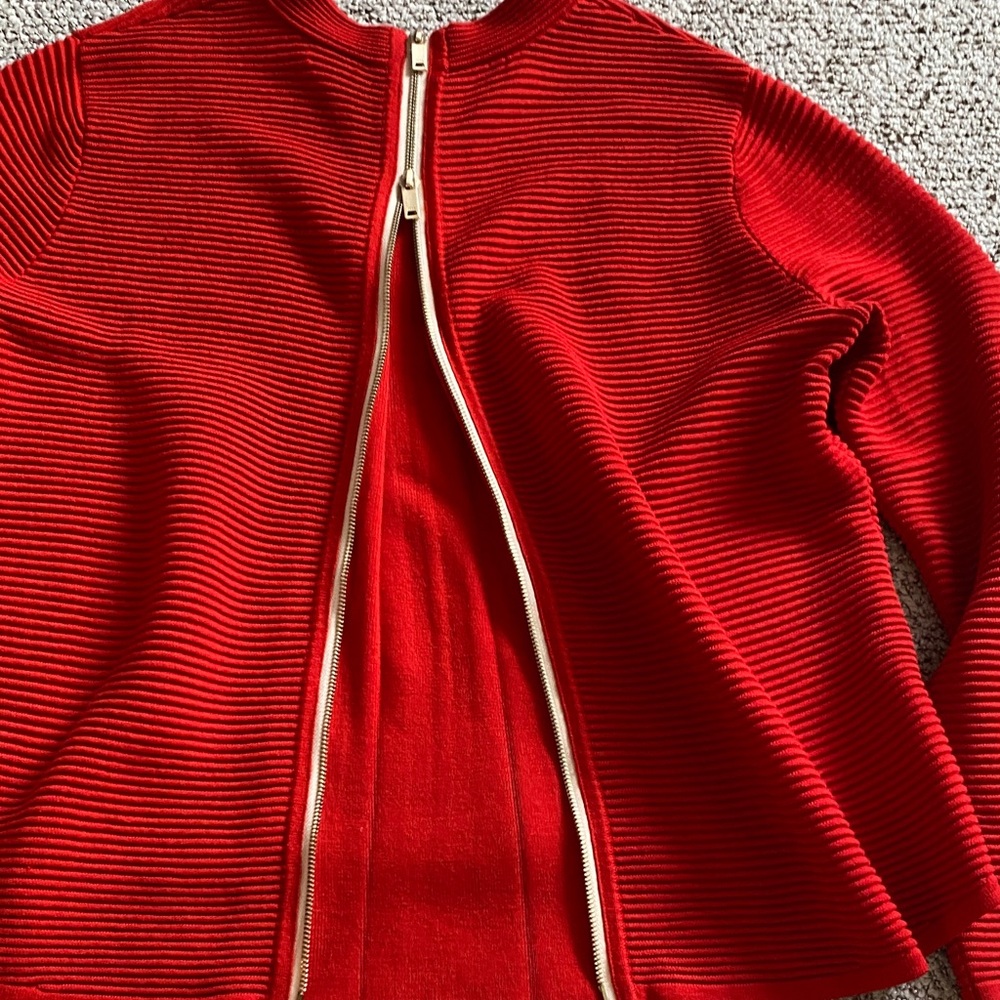 Reiss Vibrant Red Ribbed Sweater - Picture 5 of 6